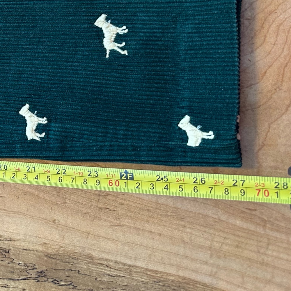 Vintage Orvis Hunter Green Corduroy Dog Embroidered Pants High Rise 30x27 Y2K - Picture 8 of 15
